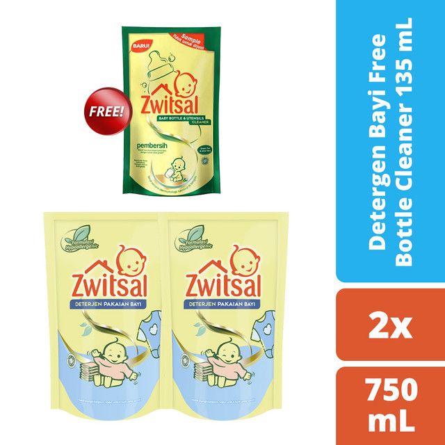 Buy 2 Zwitsal Detergent 750Ml Free Bottle Cleaner - 1