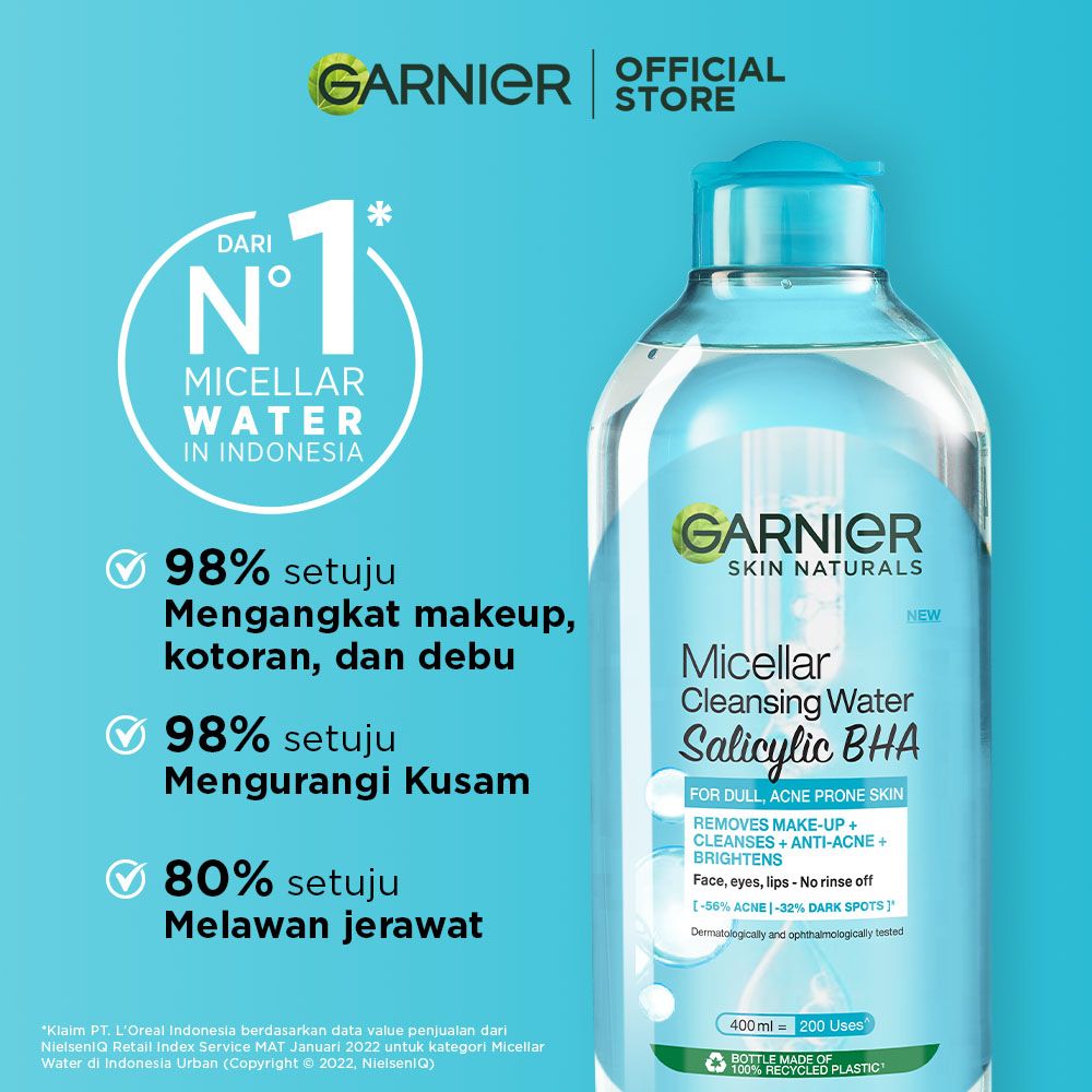 Garnier Micellar Water Salicylic Blue 125ml - 5