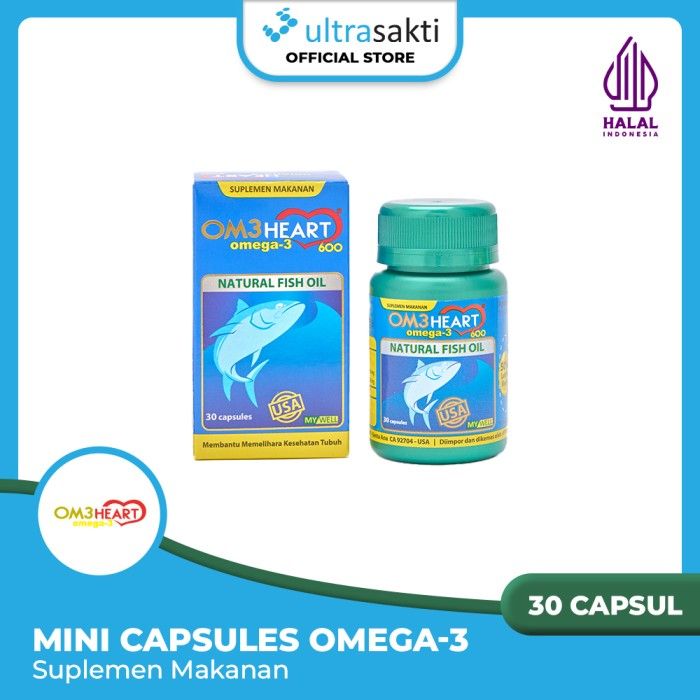 Om3heart Mini Capsules Omega-3 @30 Softcapsules - Suplemen Makanan - 1
