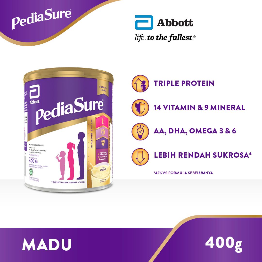 PediaSure Madu 400 g (1-10th) - Nutrisi Pertumbuhan - 1