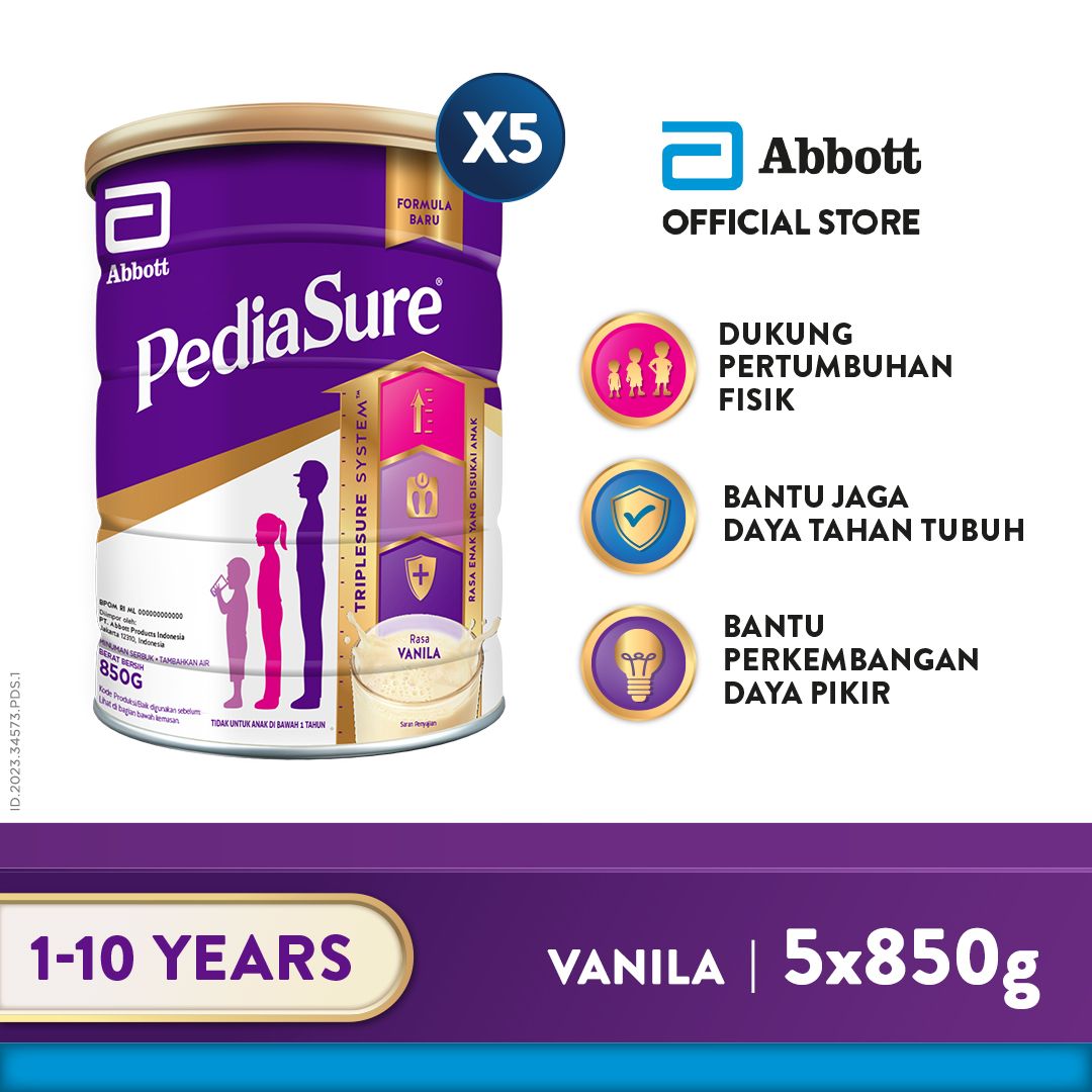 Pediasure Vanila 850 g (1-10th) - Susu Pertumbuhan Anak - 5 pcs - 1