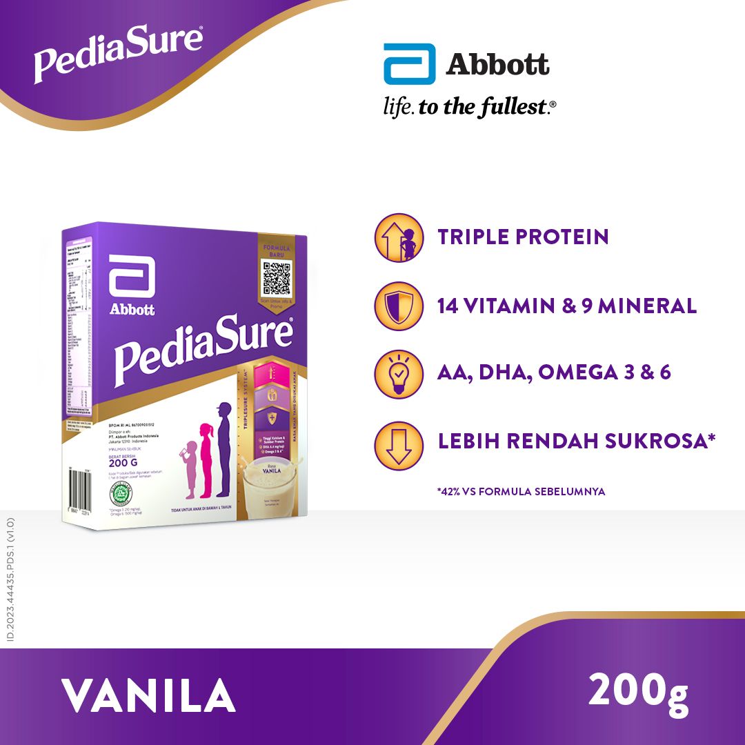 PediaSure Vanila 200 g (1-10th) - Nutrisi Pertumbuhan - 1