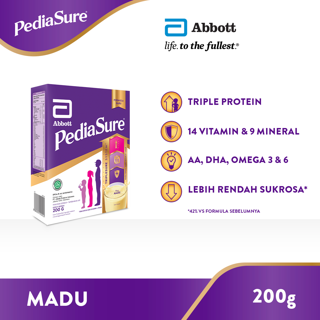 PediaSure Madu 200 g (1-10th) - Nutrisi Pertumbuhan - 1