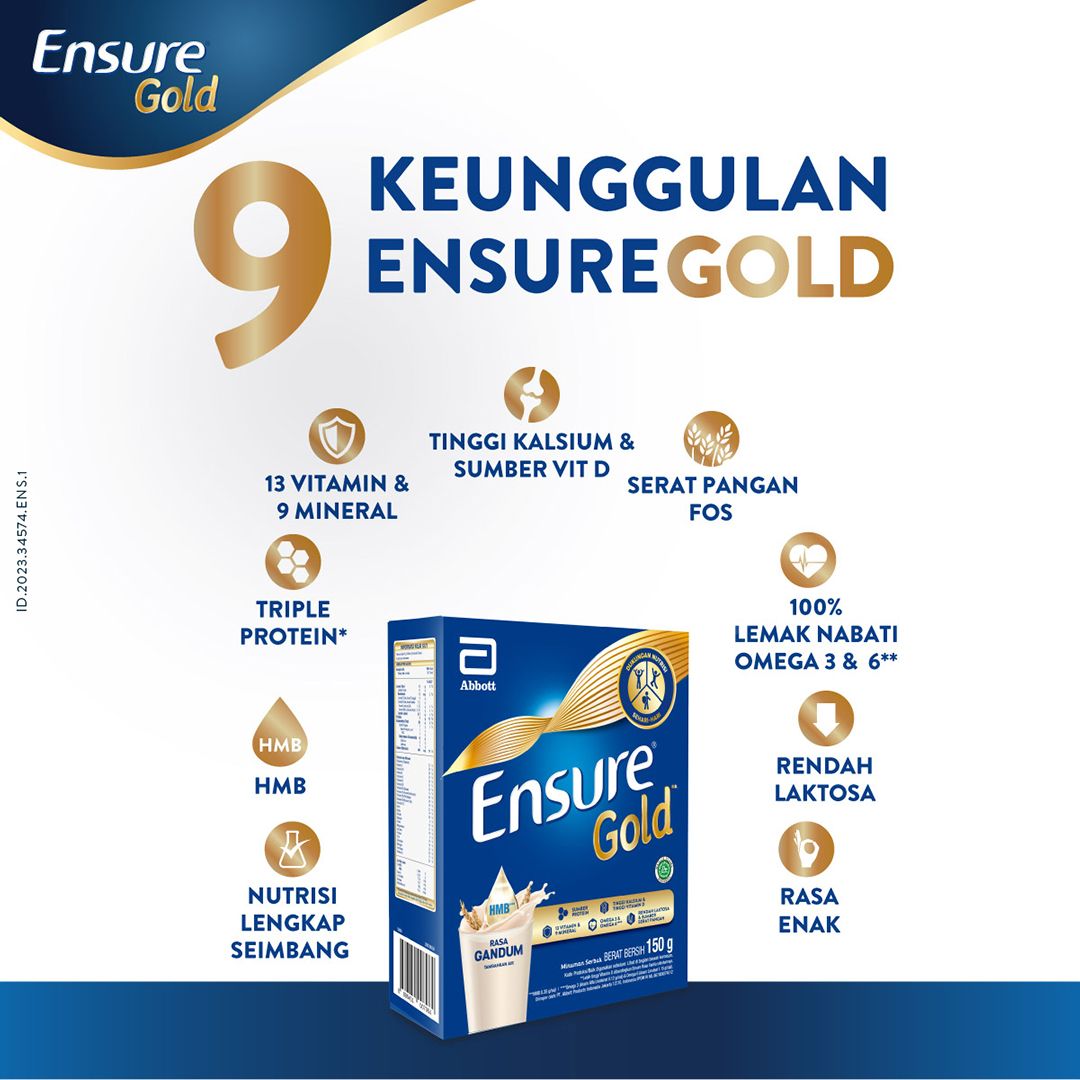 Ensure Gold HMB Gandum 150 g - Nutrisi Dewasa Rendah Laktosa - 6