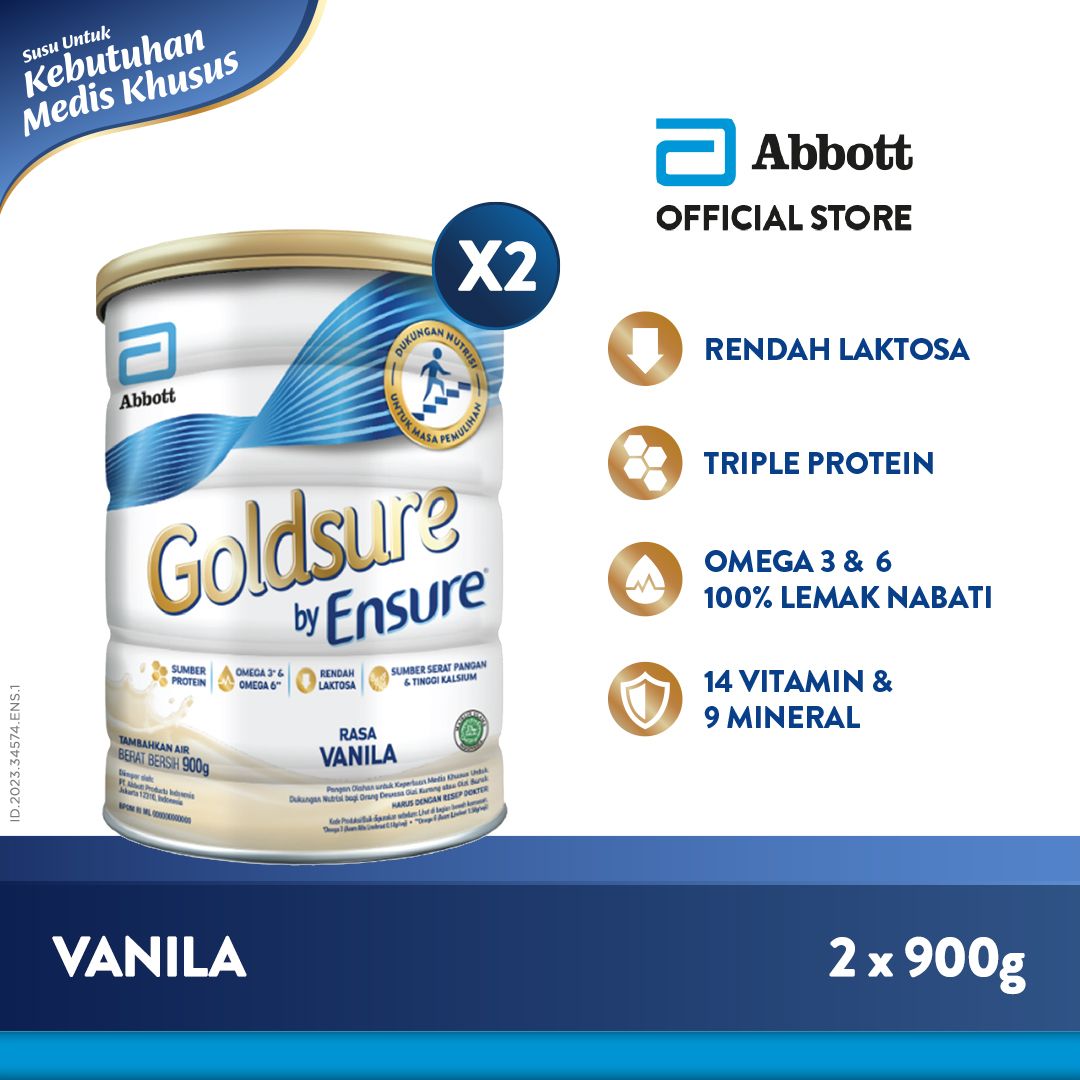 Goldsure Vanila 900 g - Susu Nutrisi Dewasa - 2 pcs - 1