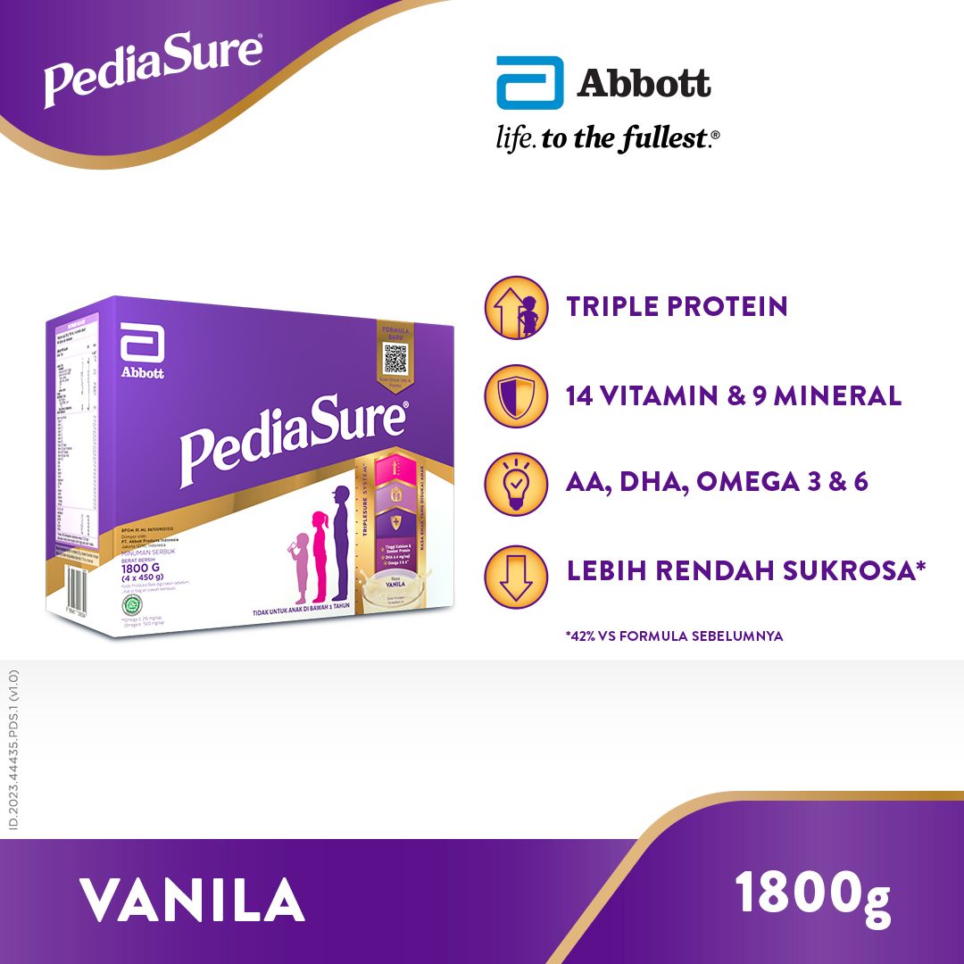 PediaSure Vanila 1800 g (1-10th) - Nutrisi Pertumbuhan - 1