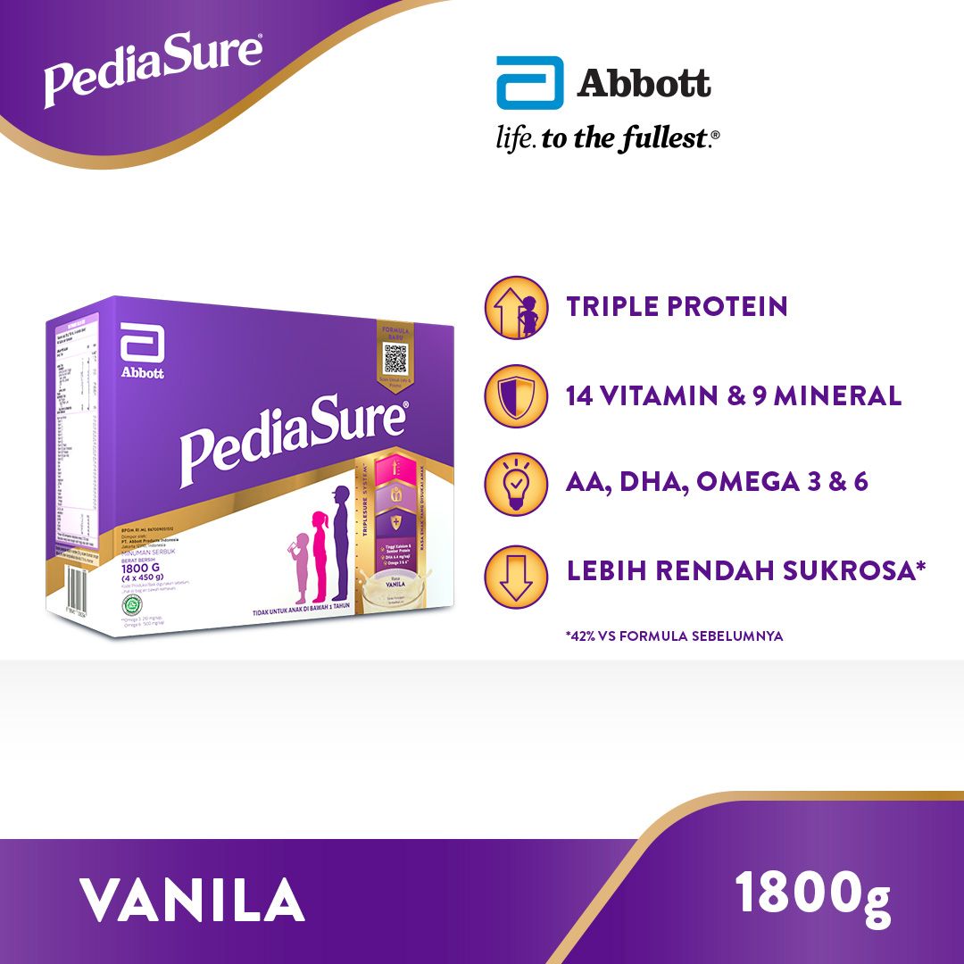 PediaSure Vanila 1800 g (1-10th) - Nutrisi Pertumbuhan - 1