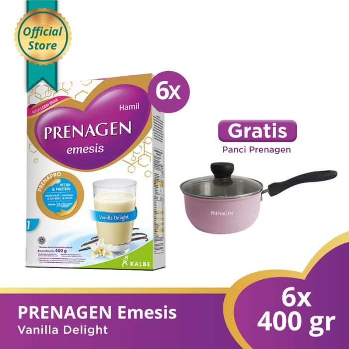 Buy 6 PRENAGEN emesis Vanilla Delight 400gr Free Panci - 1
