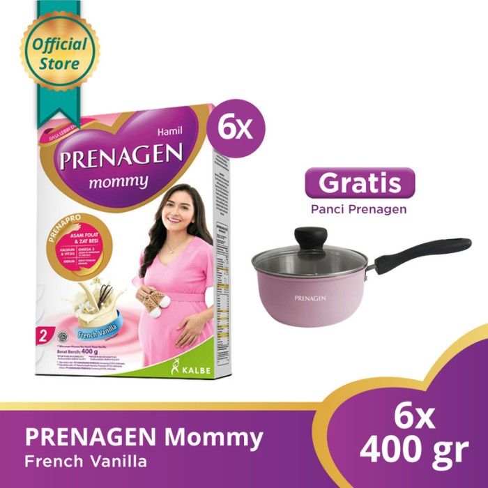 Buy 6 PRENAGEN mommy French Vanilla 400gr Free Panci - 1