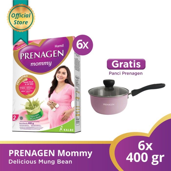 Buy 6 PRENAGEN mommy Delicious Mung Bean 400gr Free Panci - 1