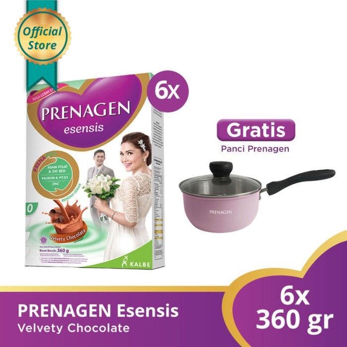 Buy 6 PRENAGEN esensis Velvety Chocolate 360gr Free Panci - 1