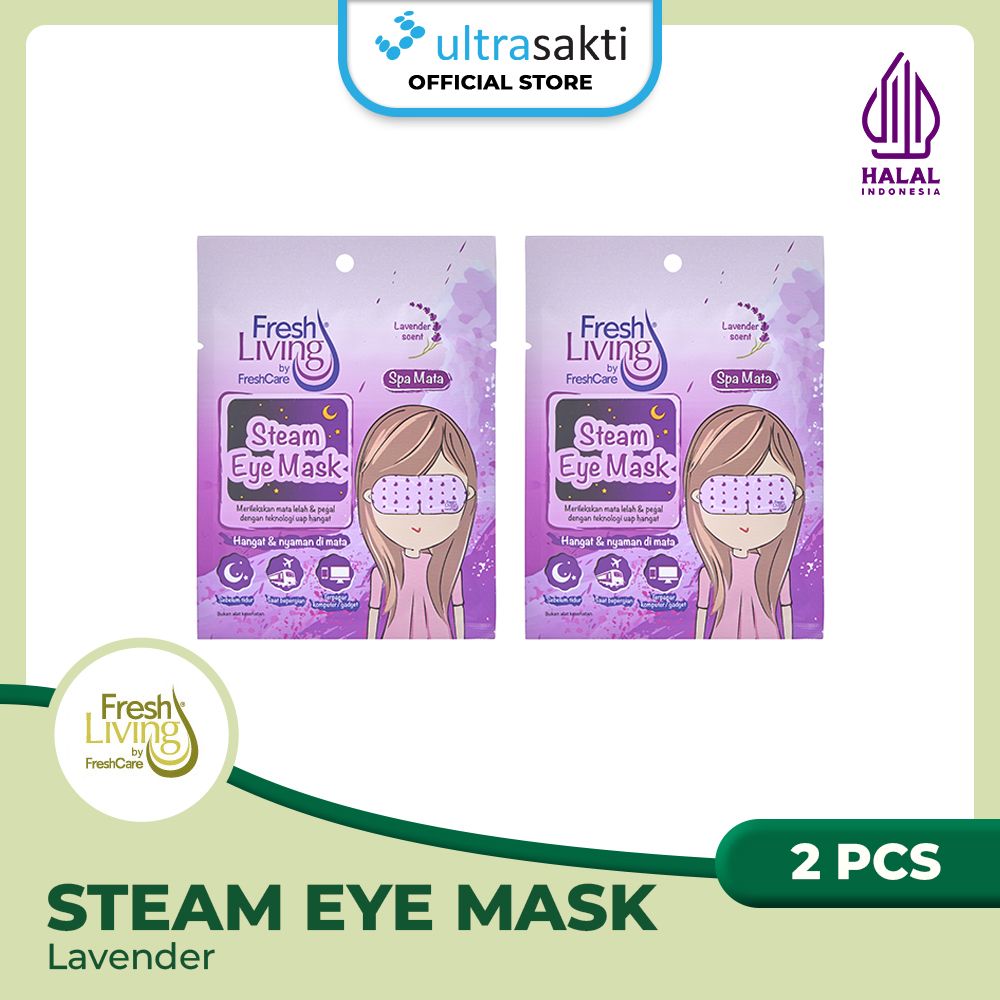 FreshLiving Steam Eye Mask Lavender 2pcs - Untuk Relaksasi Mata Lelah - 1