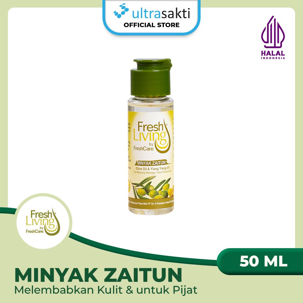 FreshLiving MInyak Zaitun 50ml - Melembabkan Kulit & Cocok untuk Pijat - 1
