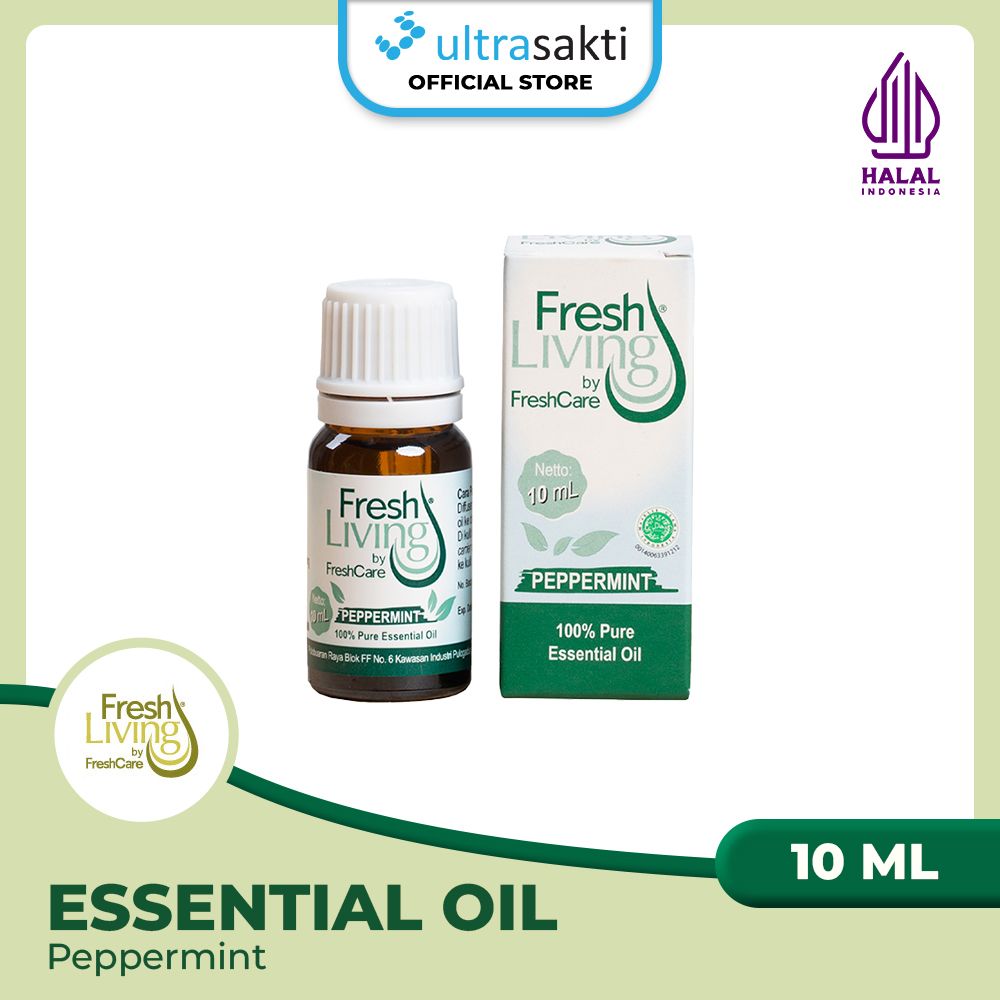 FreshLiving Essential Oil Peppermint 10ml - Baik untuk Kesegaran Tubuh - 1