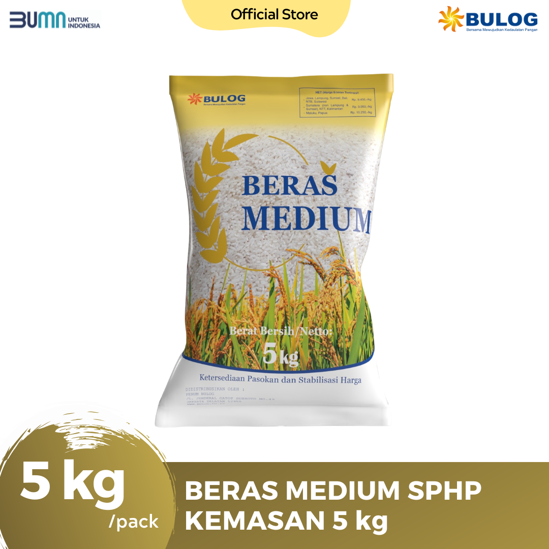1 pcs - Beras Medium SPHP 5 kg - 1