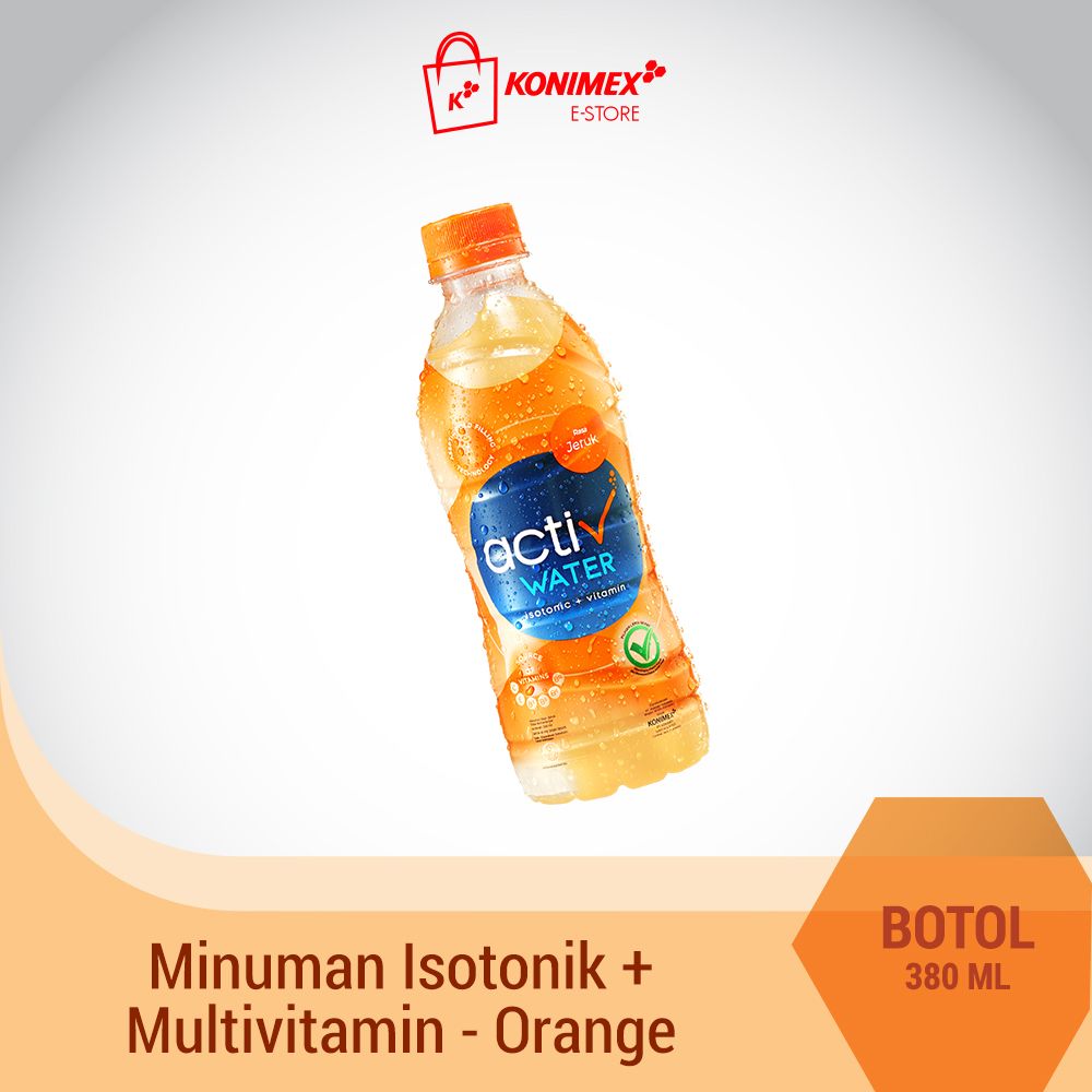 Activ Water Orange Minuman Isotonik+Multivitamin Botol 380 ml - 1