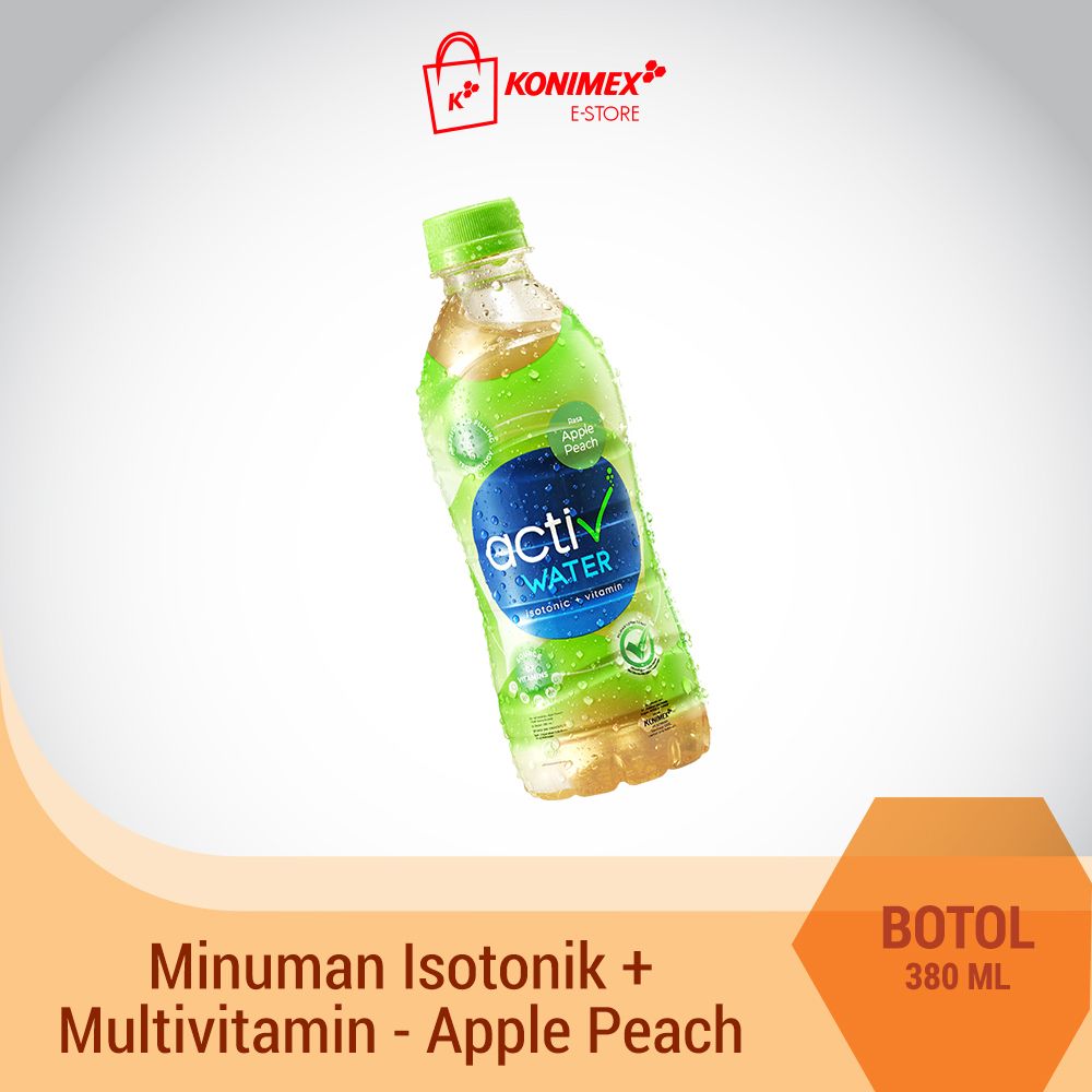 Activ Water Apple-Peach Minuman Isotonik+Multivitamin Botol 380 ml - 3