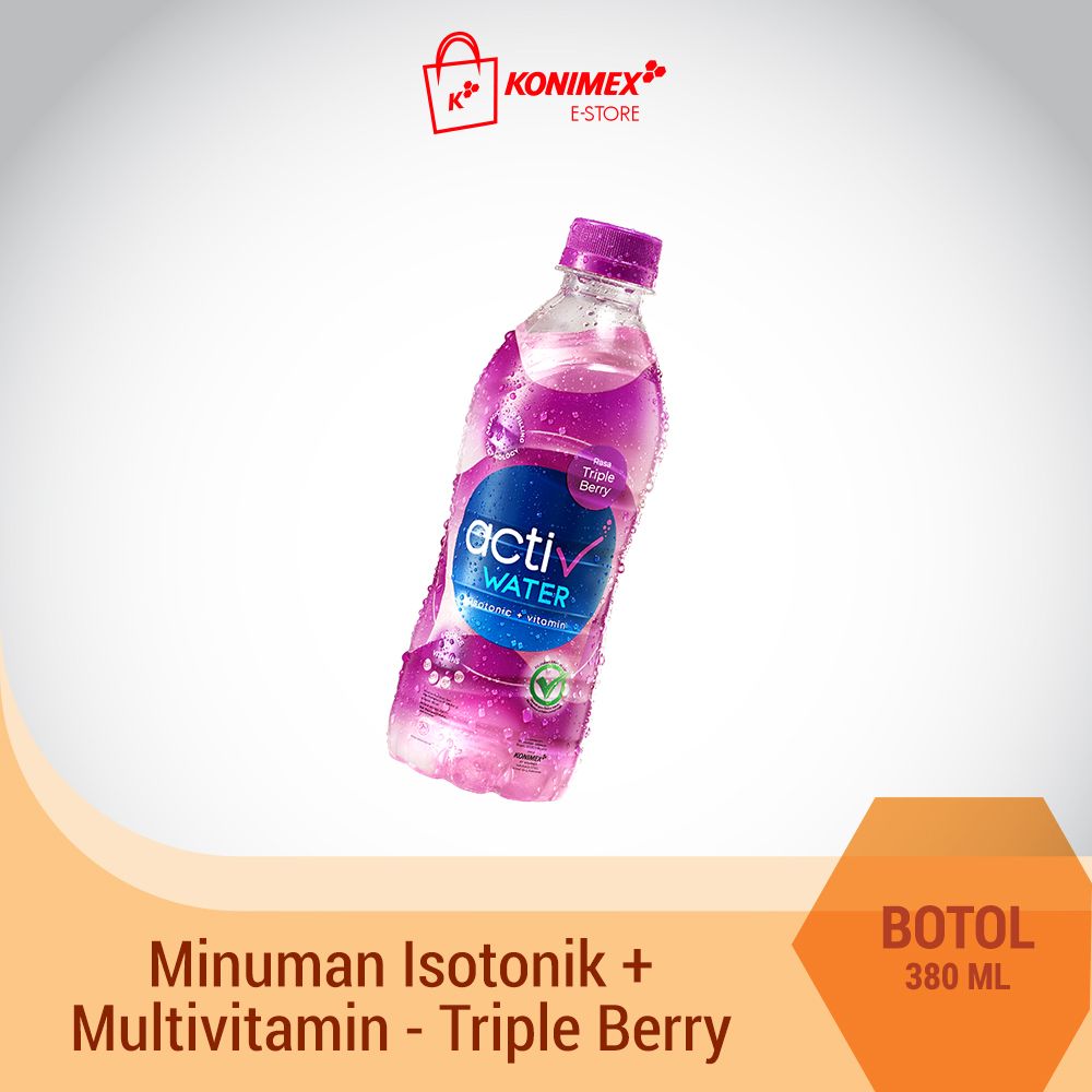 Activ Water Triple Berry Minuman Isotonik+Multivitamin Botol 380 ml - 2