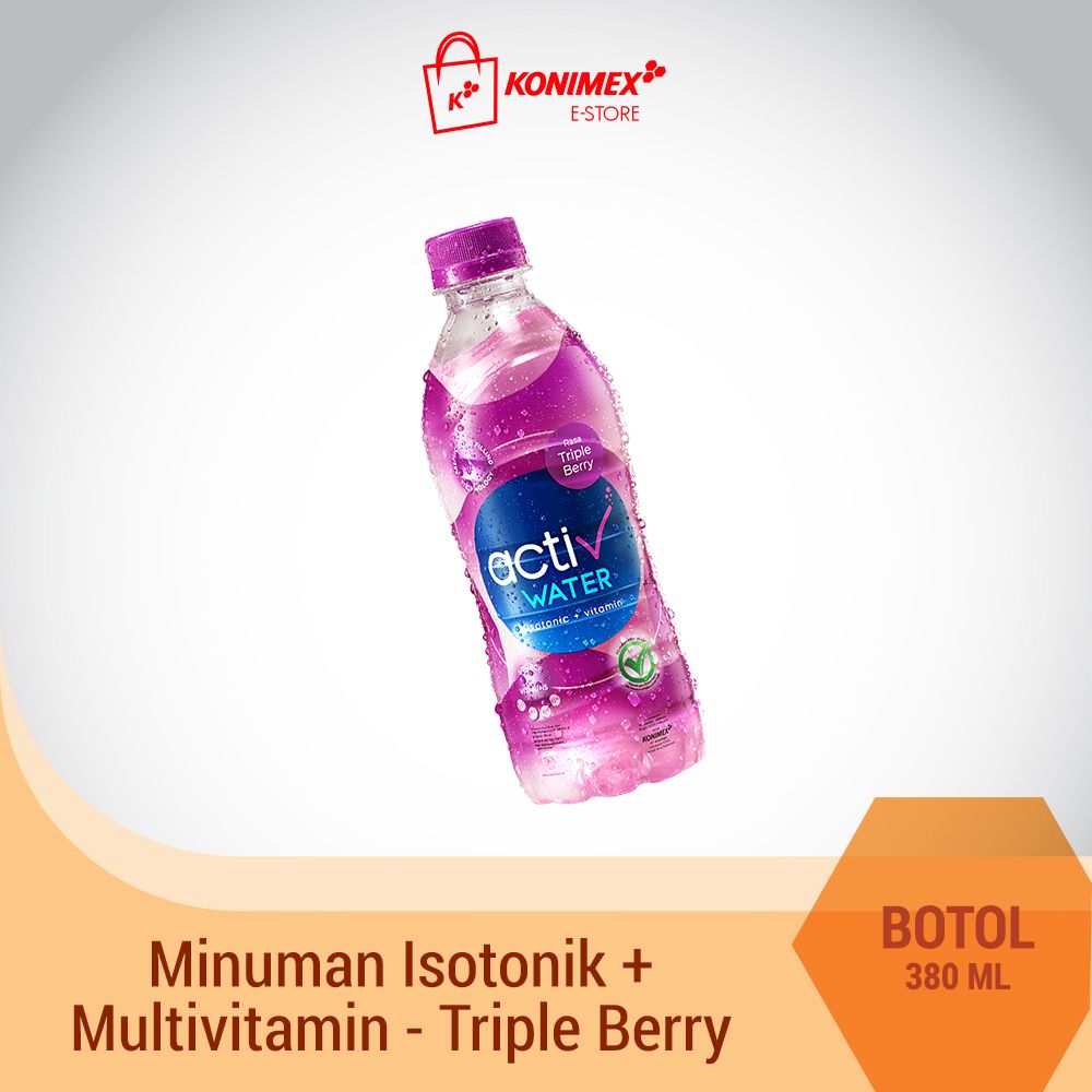 Activ Water Triple Berry Minuman Isotonik+Multivitamin Botol 380 ml - 3