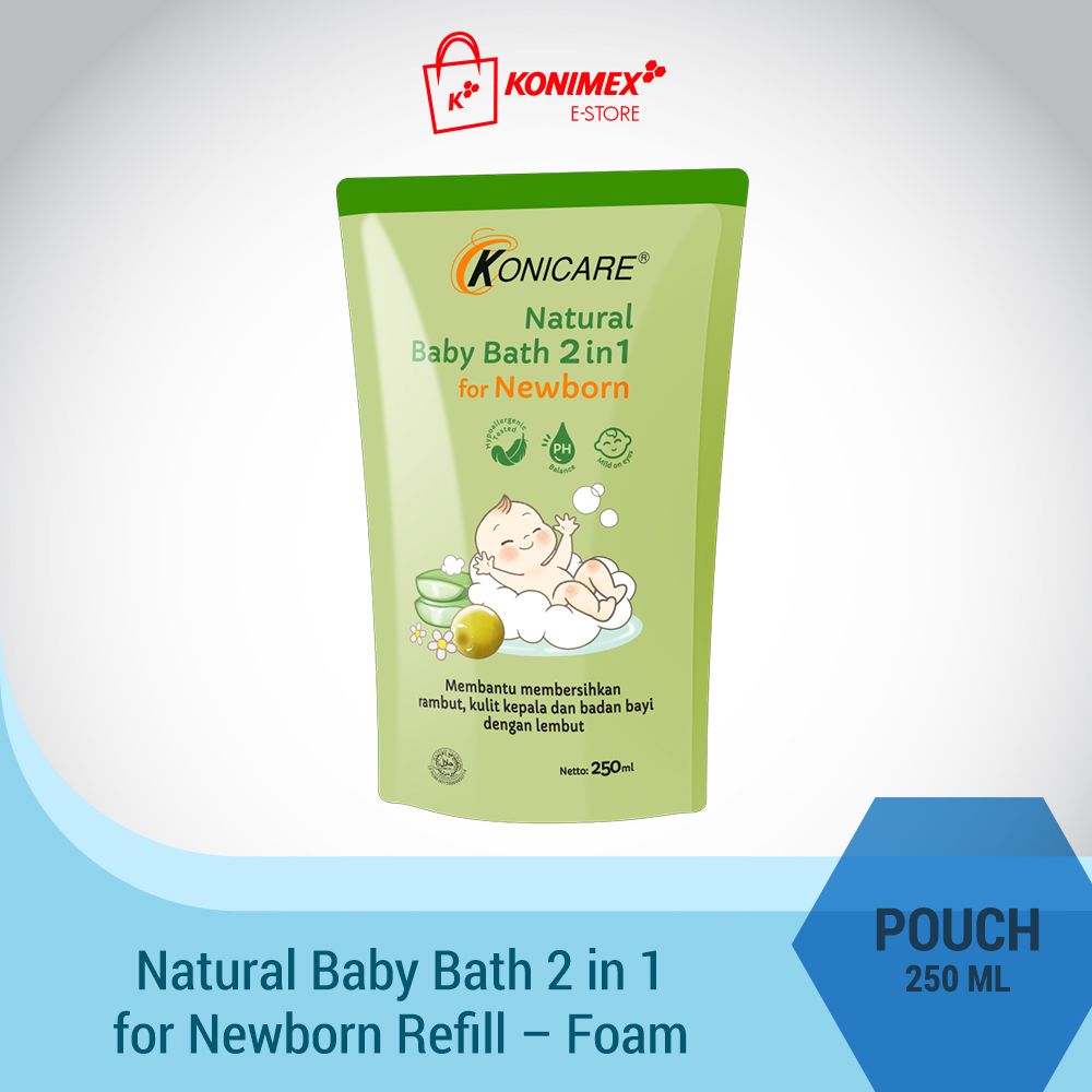 Konicare Natural Baby Bath 2 in 1 for Newborn Refill 250 ml - 3