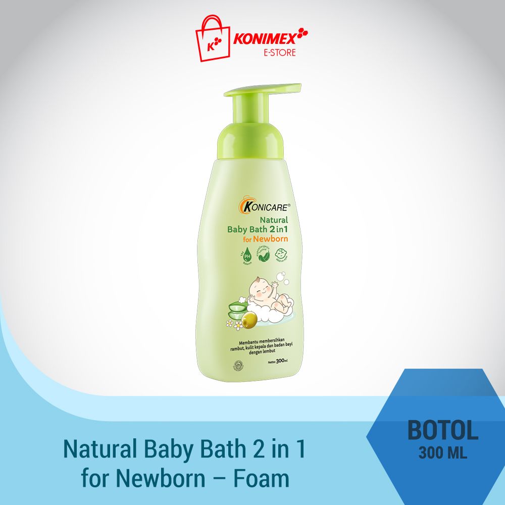 Konicare Natural Baby Bath 2 in 1 for Newborn 300 ml Foam - 3