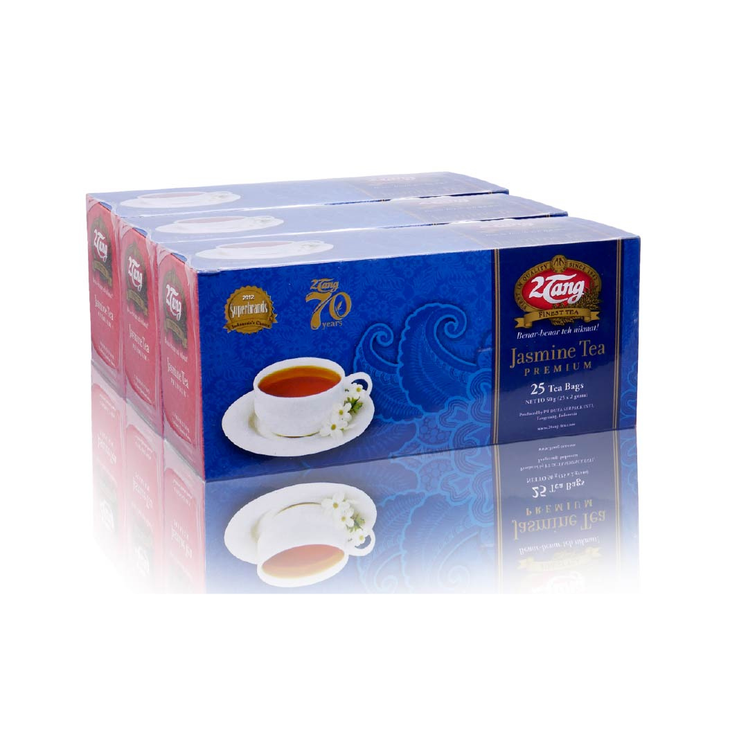 2Tang Jasmine Tea Premium Teh Celup [3 box @25 kantong/2 gr] - 1