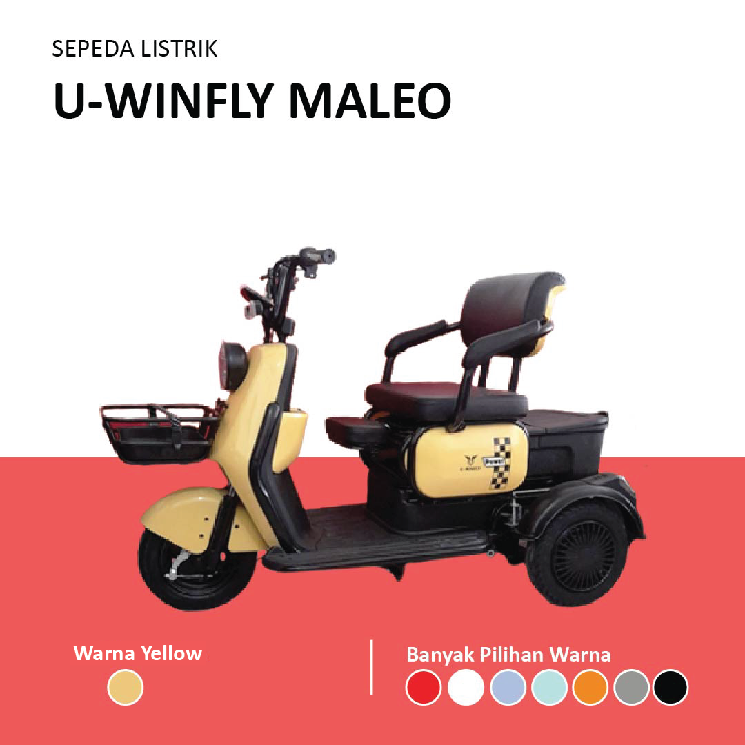 Sepeda Motor Listrik Maleo Uwinfly Roda Tiga By U-WINFLY Garansi SNI - 1