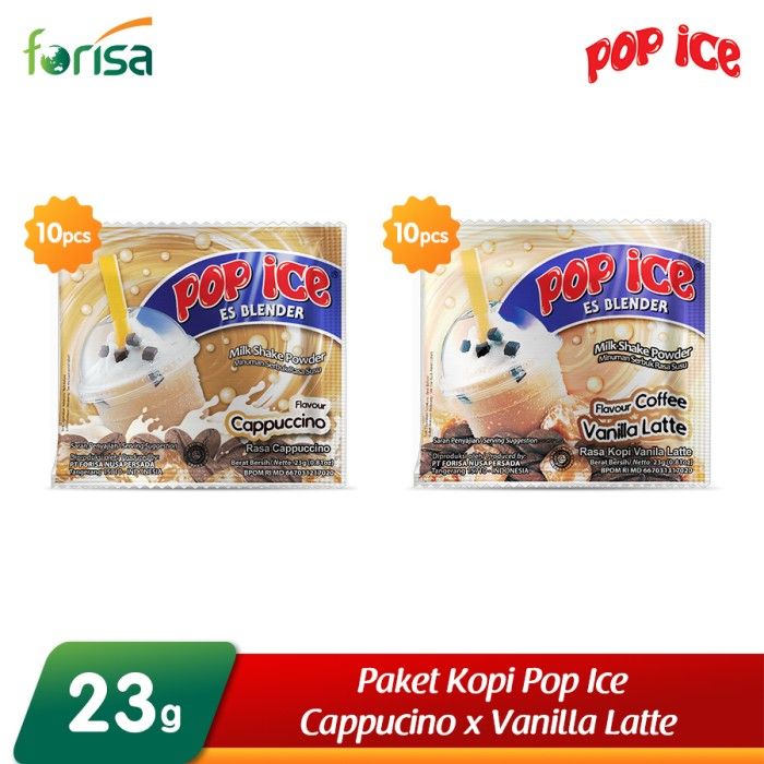 Paket Kopi Pop Ice Cappucino x Vanilla Latte - 20x23 gr - 1