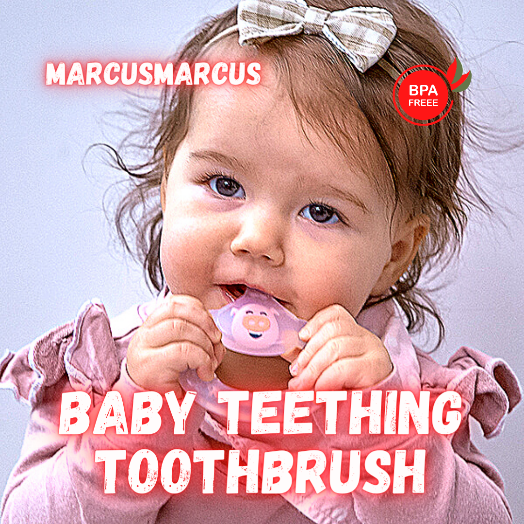 Marcus & Marcus Baby Teething Toothbrush - Sikat Gigi Bayi - Elephant Green - 1
