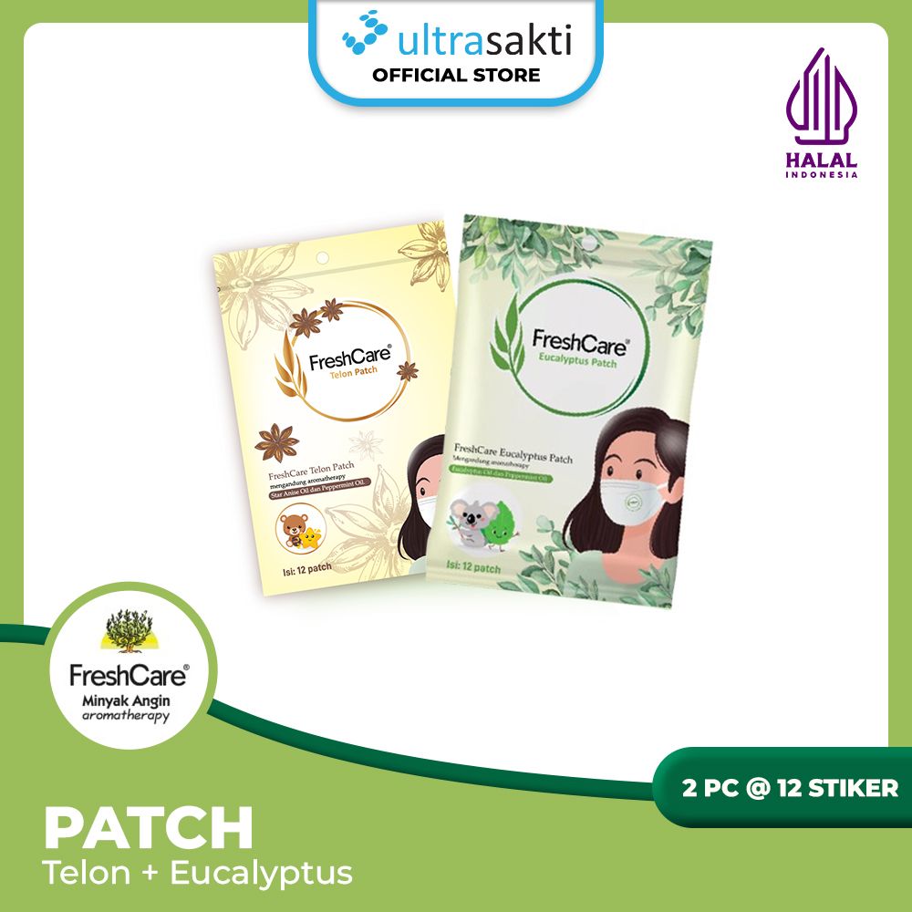 Paket FreshCare Patch 2 Sachet @12pcs Sticker (Telon + Eucalyptus) - 1