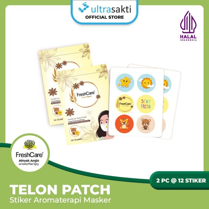 Paket FreshCare Telon Patch 2Sachet @12pcs Sticker Aromaterapi Masker - 1