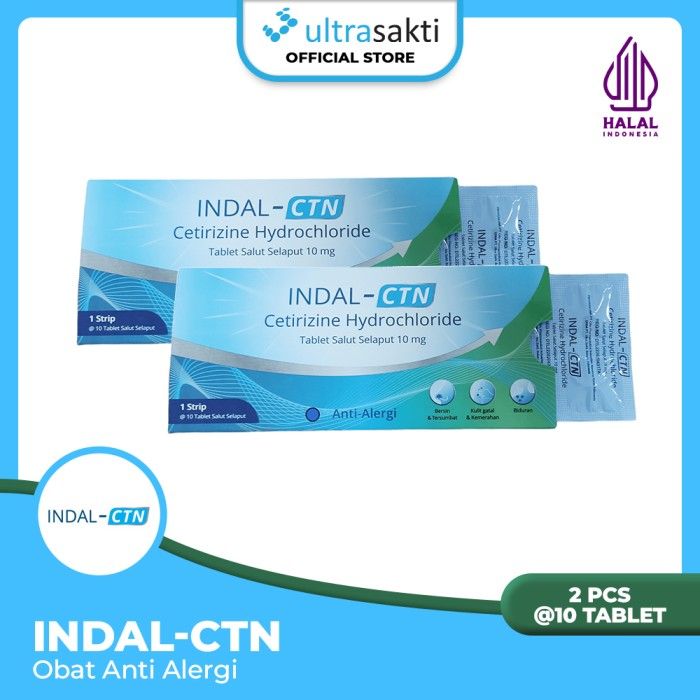 Paket INDAL-CTN 2 Strip @10 Tablet - Obat Anti Alergi - 1