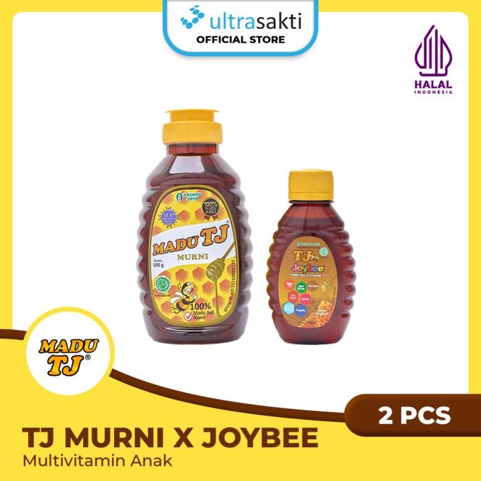 Paket Madu TJ Murni 500gr x TJ Joybee Original Multivitamin Anak - 1