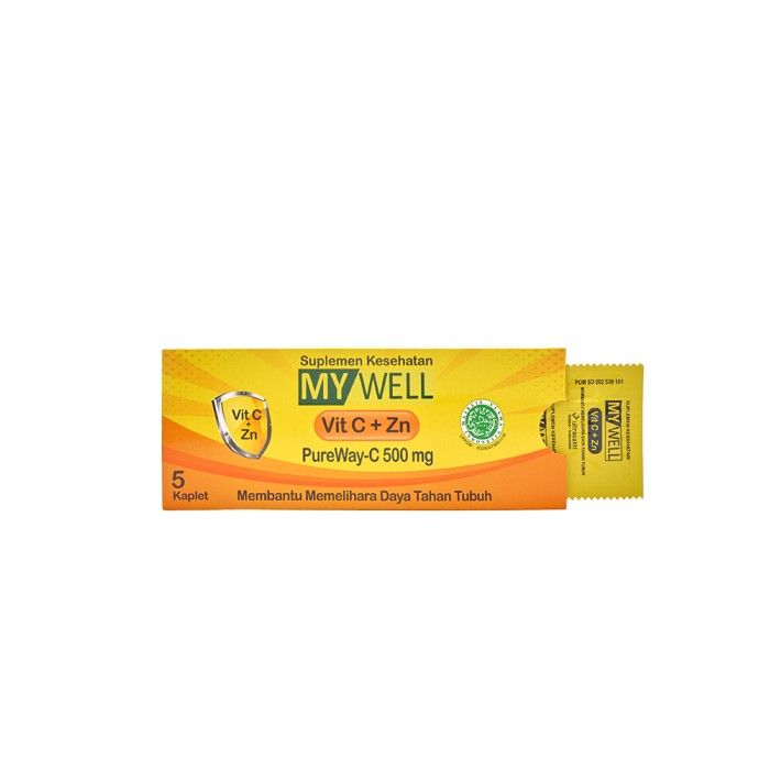 Paket Mywell Vitamin C+Zn 3 Amplop @5 Kaplet - Suplemen Kesehatan - 2