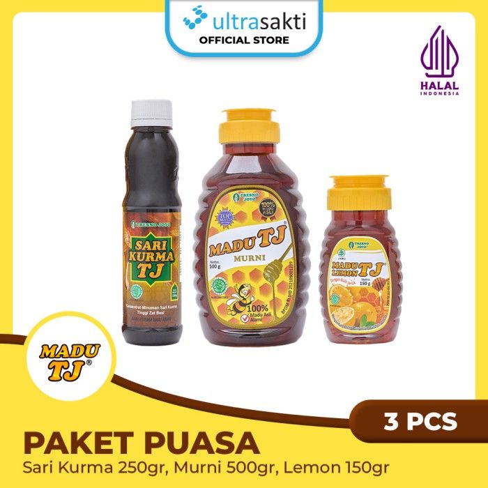 Paket Puasa 1 (Sari Kurma 250gr, Madu Murni 500gr,Madu Lemon 150gr) - 1