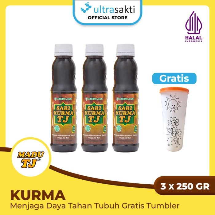 Paket Sari Kurma TJ 3pcs @250gr Free Tumbler - 1