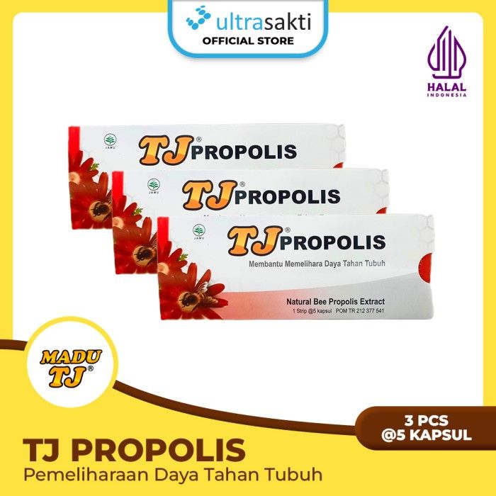 Paket TJ Propolis 3 Amplop @5 Kapsul - Pemeliharaan Daya Tahan Tubuh - 1