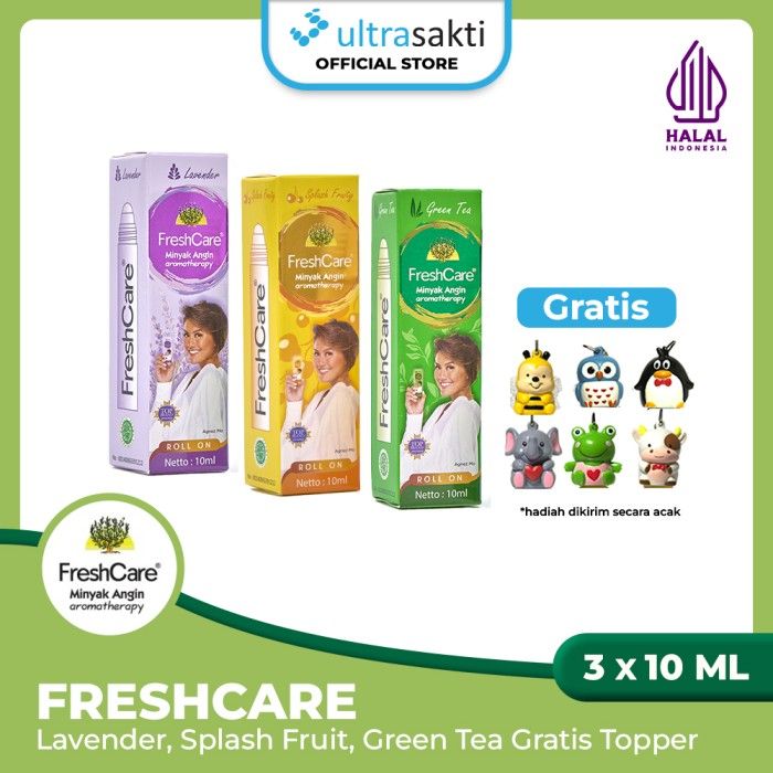 Paket Triple Freshcare (Lavender,Splash Fruit,Green Tea) Free Topper - 1