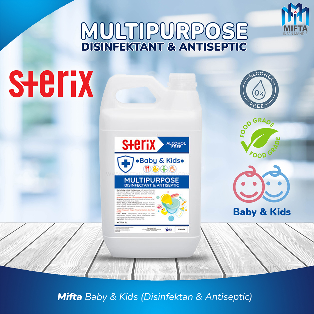 Sterix Hand Sanitizer dan Disinfektan Khusus Bayi dan Anak 5 Liter - 1