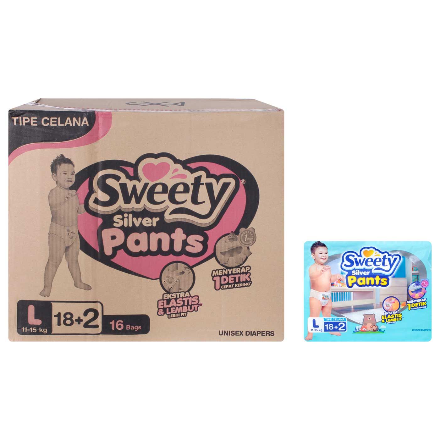 Sweety Silver Pants L 18+2's - 3