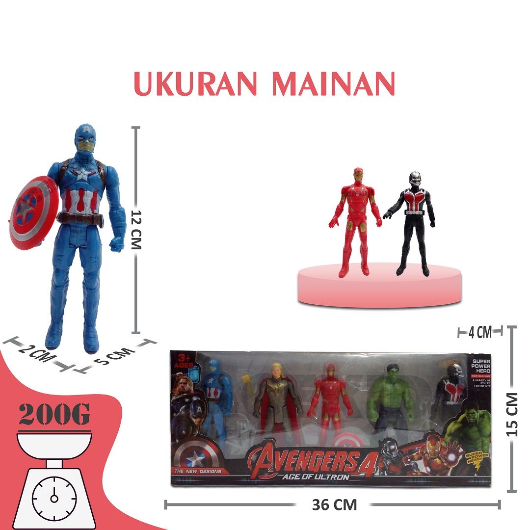 Acekids Mainan Anak Avangers Super Hero Figure Marfel Superhero Murah Original - 2115 - 3