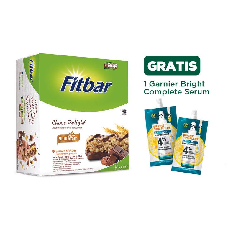 Fitbar Choco Delight 12x22g Multigrain Free Garnier Bright Complete - 2