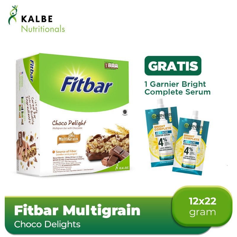 Fitbar Choco Delight 12x22g Multigrain Free Garnier Bright Complete - 1
