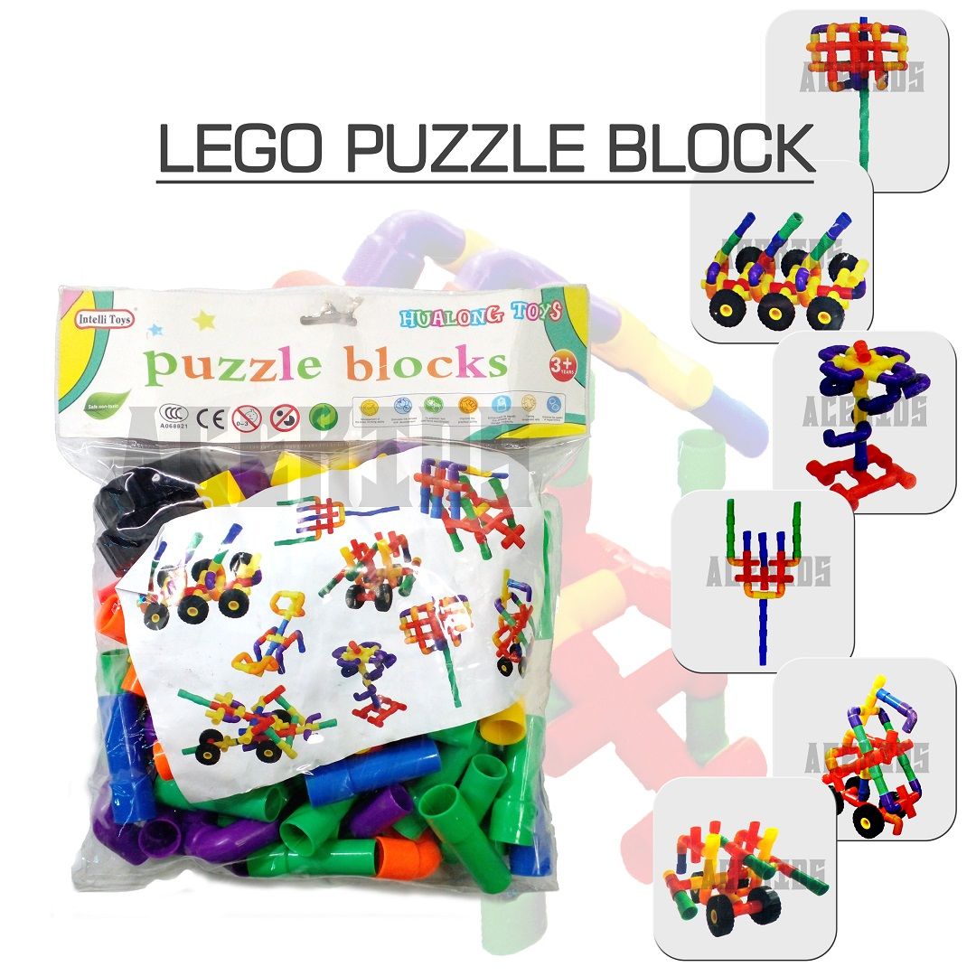 Acekids Mainan Anak Block Susun Model Pipa Puzzle Pipe Block Murah Original - A068821 - 2