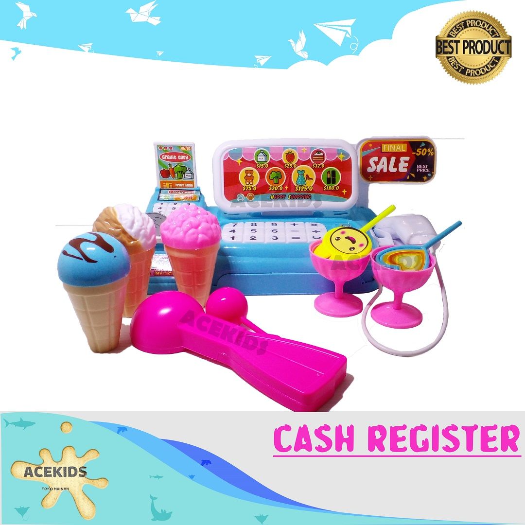 Acekids Mainan Mesin Kasir Anak Cash Register Ice Cream Murah Original - LK20 - 1
