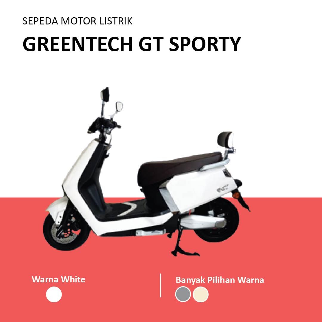 Sepeda Motor Listrik GT Sporty GreenTech Electric Motorbike Garansi Battery Graphene72V32AH - 1