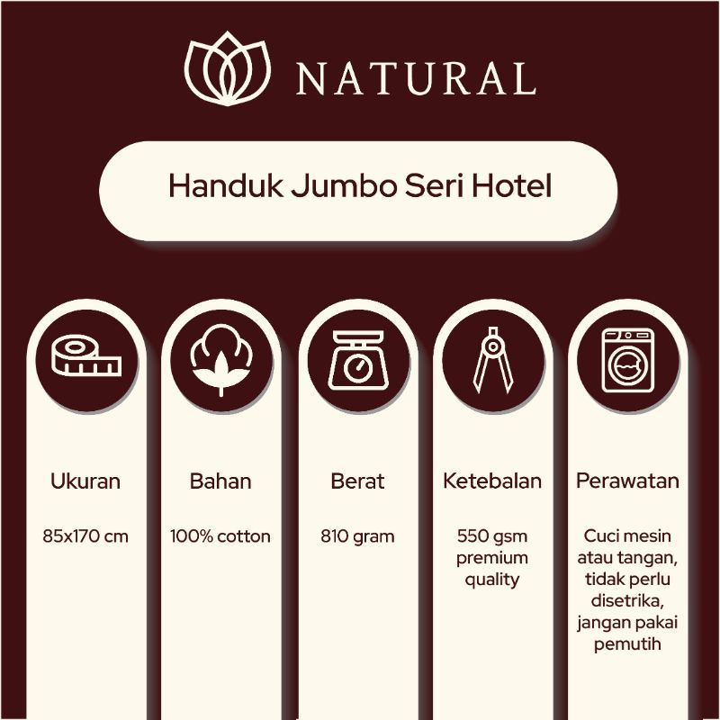 Handuk Hotel Besar Jumbo Premium Natural by Chalmer 85 x 170 cm - Blue Green - 2