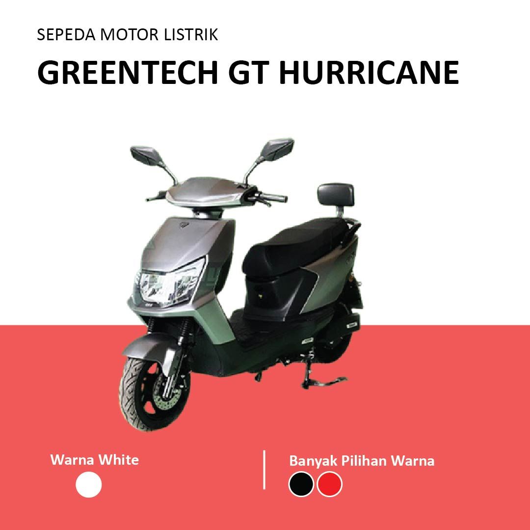 Sepeda Motor Listrik GT Hurricane GreenTech Electric Motorbike Garansi Battery Graphene - 2