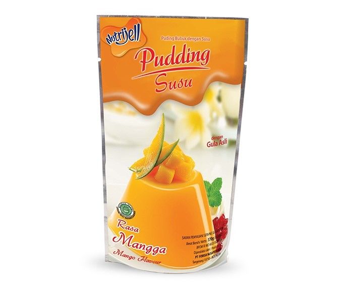 Pudding Nutrijell Susu Rasa Mangga 170 gr - Twinpack FREE Cetakan Pudding - 2