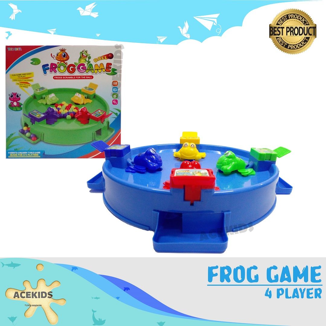 Acekids Mainan Anak Hungry Frog Eat Ball Game - Kodok Makan Bola Seru Murah - YG9 - 1